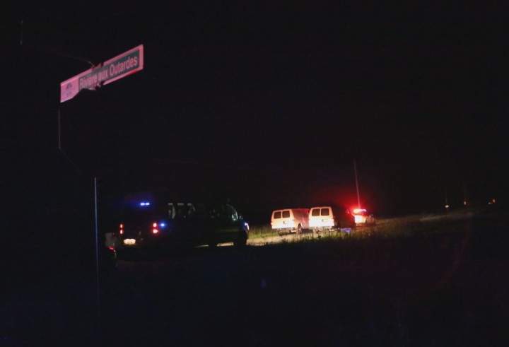 The SQ are investigating after a woman's body was found in a river in Hinchinbrooke, Quebec Thursday, July 10, 2015.