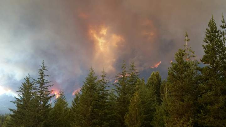 The wildfire in Boulder, B.C.