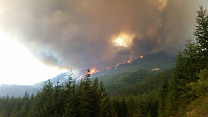 The Boulder Creek Wildfire near Pemberton, July 4, 2015. 