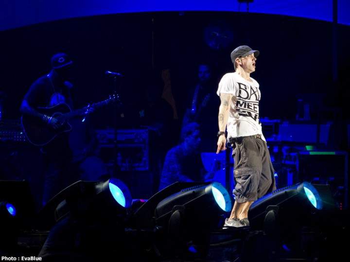 Rapper Eminem wowed the crowd at Osheaga in 2011.