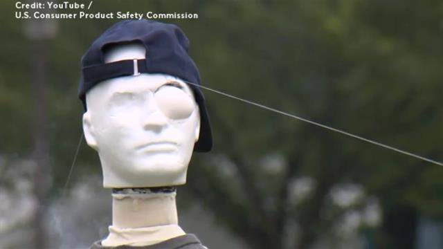 Yes, that’s an egg embedded in a mannequin’s face.