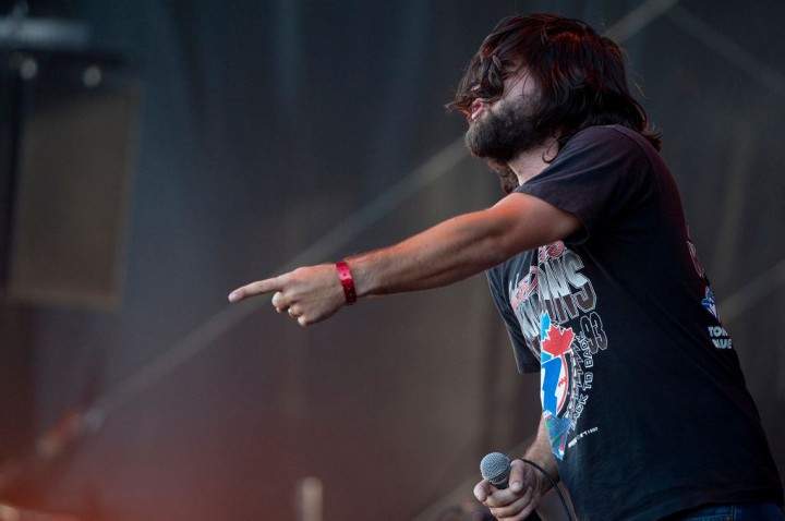 Alexisonfire perform during day two of HeavyMTL 2010 at Parc Jean Drapeau in Montreal, Sunday, July 25, 2010.