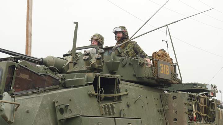 Canadian Forces troops getting ready to deploy from Prince Albert on July 7, 2015 to assist with fighting wildfires in northern Saskatchewan.