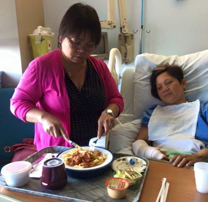 Mailane Bituin posted this photos on Facebook to document her recovery, Friday, July 24, 2015.