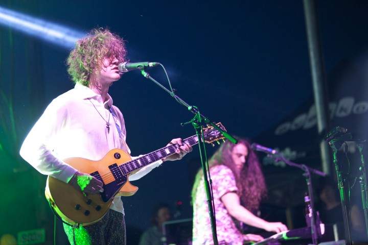 MGMT performs on the Green stage during the first day of Osheaga in 2012.