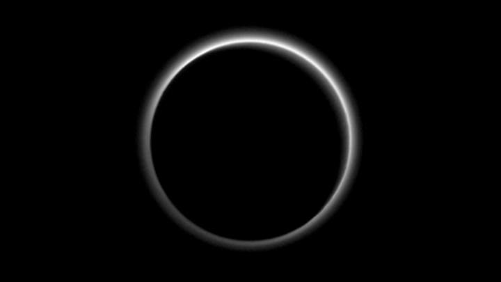 NASA released this photo of Pluto backlit by the sun on July 24