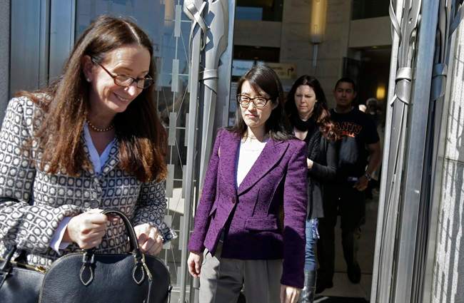 Reddit's Interim CEO Ellen Pao (R) faced increasing calls for her resignation after Reddit fired a staffer who was popular with the volunteers that help run the site.