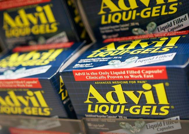 File photo of Advil Liqui-Gels on a store shelf.