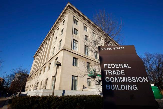 This Jan. 28, 2015 file photo shows the Federal Trade Commission (FTC) building in Washington.