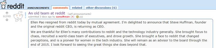 Ellen Pao resigns as Reddit CEO - image