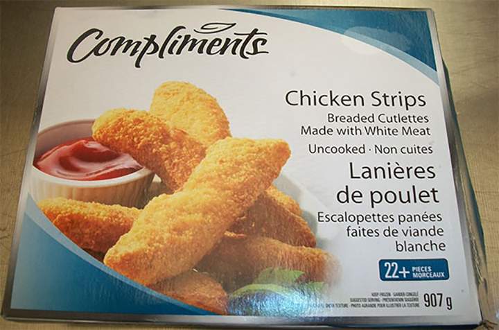 Recalled Compliments Chicken Strips.