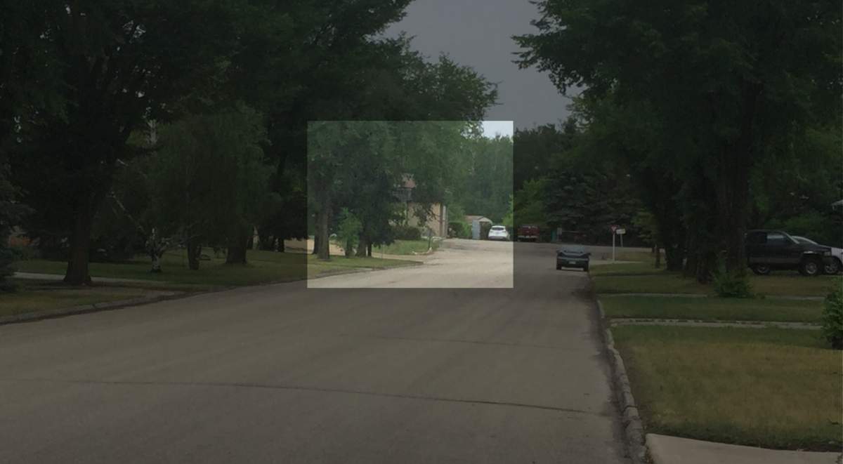 The Preeceville & District Health Centre is seen highlighted in a photo taken from in front of Floyd Head’s home.