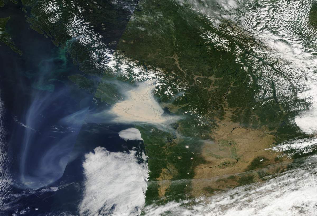 Smoke from fires blankets Vancouver on July 5.