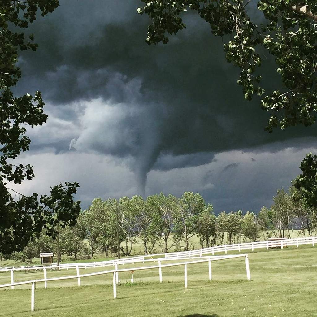 A funnel cloud over the skies of Calgary, Wednesday, July 22, 2015.