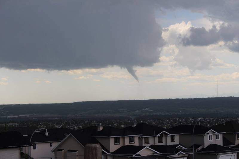 Funnel cloud spotted over Calgary.