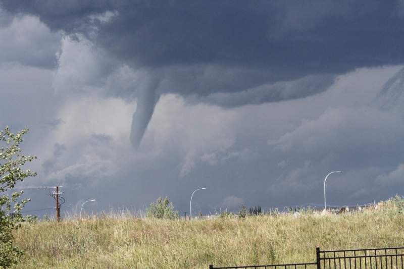 Image of funnel cloud spotted over Calgary Wednesday afternoon.