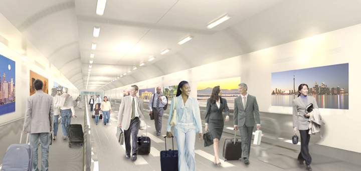 An artist's rendering of the tunnel after it's set to be completed on July 30.