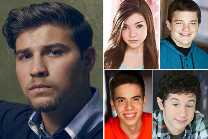 Luke Bilyk (main photo); Katie Douglas, Jake Sim (top row); Matthew Tissi, Simon Cadel (bottom row)