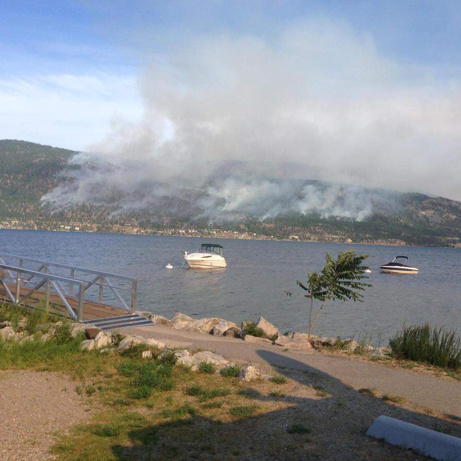 The Westside Road fire in Kelowna.