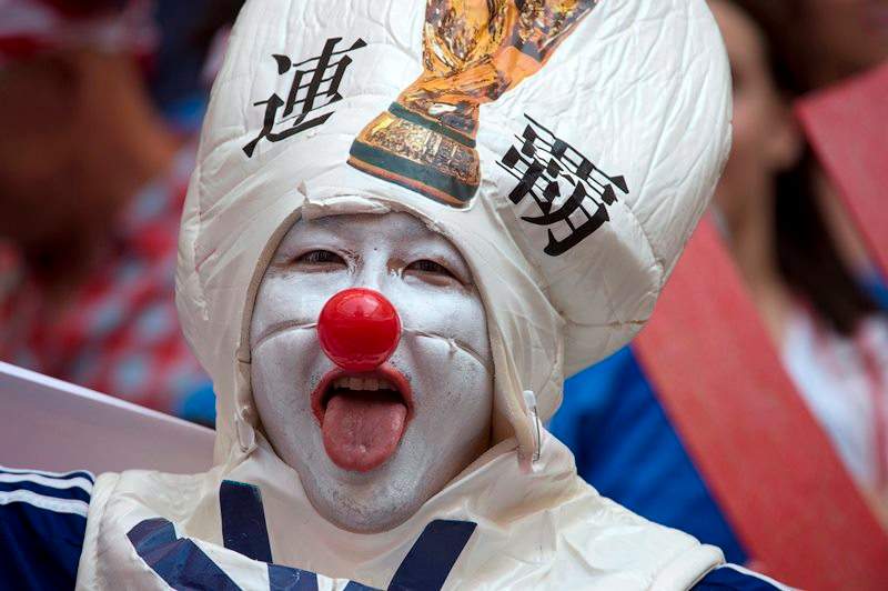 A Japanese supporter cheers on the team at the FIFA Women’sWorld Cup soccer final in Vancouver.