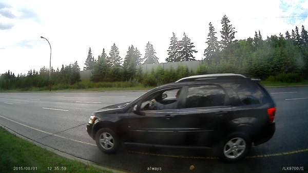 Police are looking for the person who damaged a photo radar van parked on the Whitemud near 53 Avenue on August 1.
