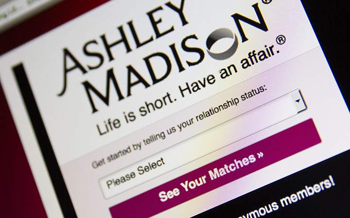 The Ashley Madison website.