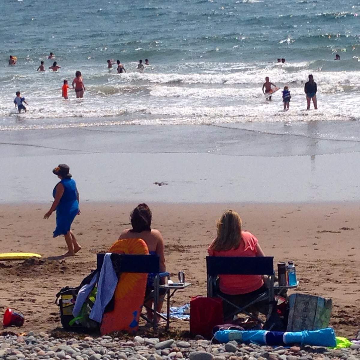 People out enjoying Lawrencetown Beach