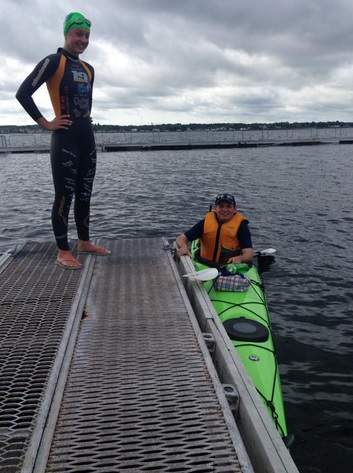 Brooklyn Douthwright wants to be the youngest person to swim across the Strait during the Big Swim fundraiser.