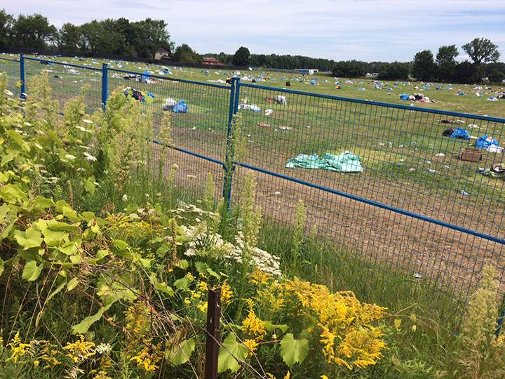 Some of the trash left behind at the Boots and Hearts music festival in Oro-Medonte.