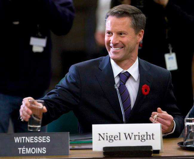 File photo of Nigel Wright on Parliament Hill in Ottawa, Tuesday, Nov.2, 2010.