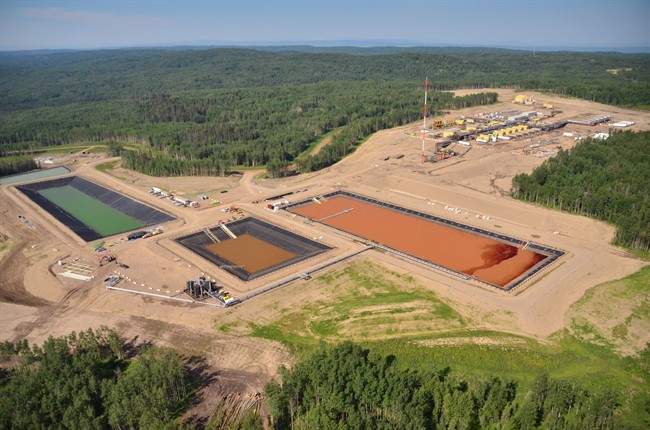 A fracking, operation in the greater Fort St. John area in northeastern British Columbia is shown in this undated handout photo.