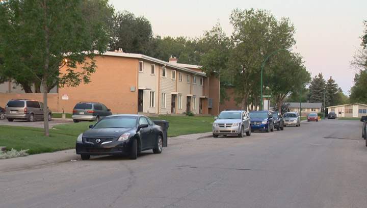 A woman was killed after she was struck by a semi in Saskatoon Tuesday evening.