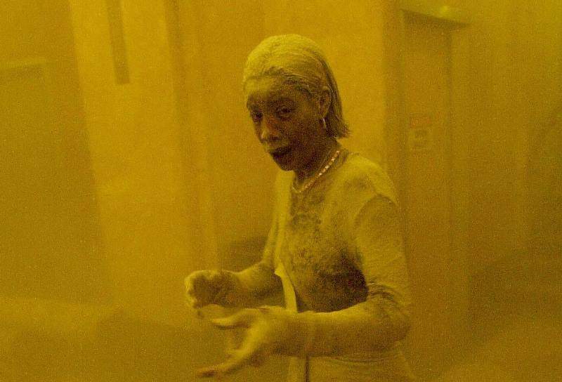 Marcy Borders became known as the Dust Lady after this iconic photo of her, from the Sept. 11 attacks on the World Trade Center, appeared around the world. 