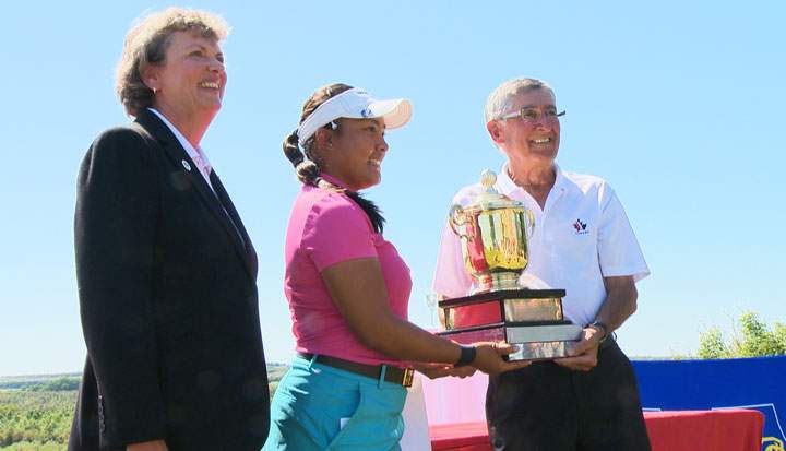 Hawaii's Mariel Galdiano wins Canadian Women's Amateur Friday along the South Saskatchewan River at Saskatoon’s Riverside Country Club.