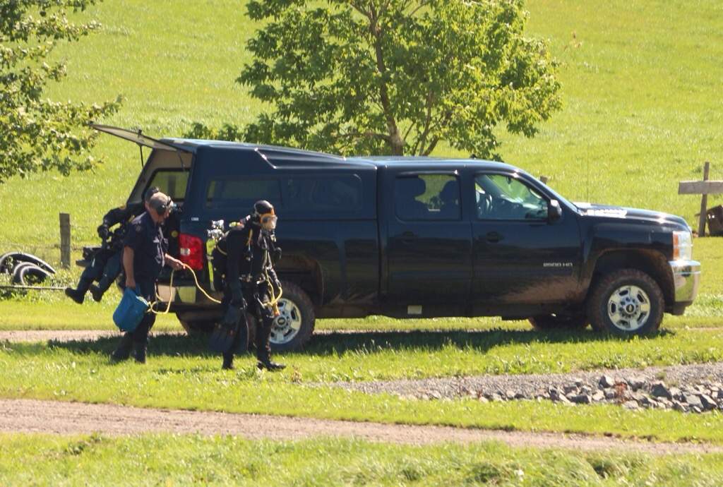 Police divers searched four bodies of water on the property but did not find any evidence.