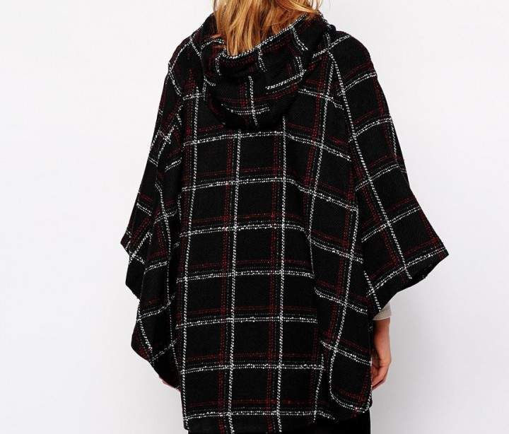 BCBGeneration Poncho in Tartan Plaid.