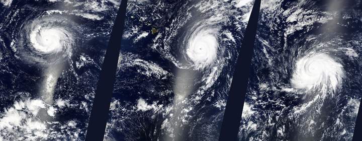 Hurricane Ignacio as it nears Hawaii on Saturday, Aug. 28.