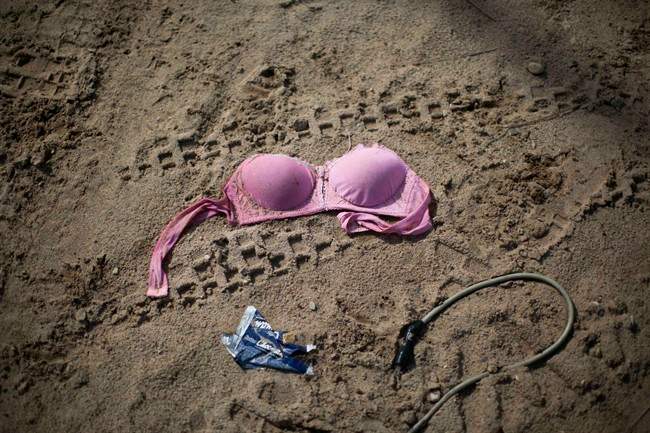 - In this Friday, May 16, 2014 file photo, a discarded bra lies on the ground outside an informal bar that allegedly employed sex workers after a government raid on the illegal mining camp in La Pampa in the Madre de Dios region of Peru. 