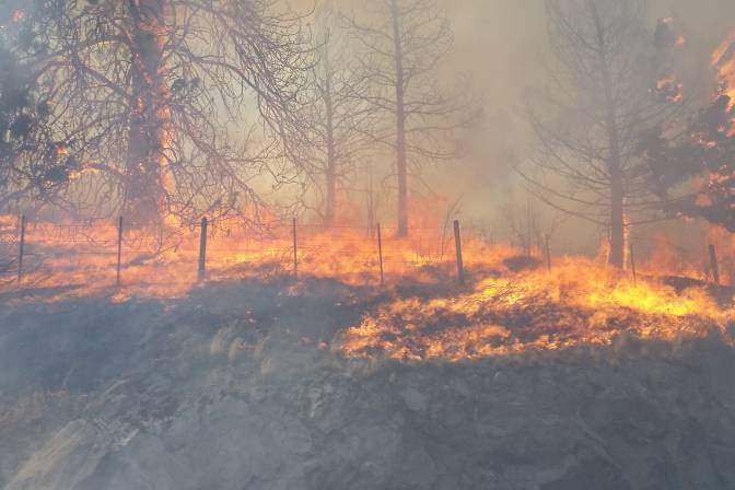 Firefighters have made progress containing the Rock Creek fire east of Osoyoos, B.C., but changing weather could be their biggest foe.