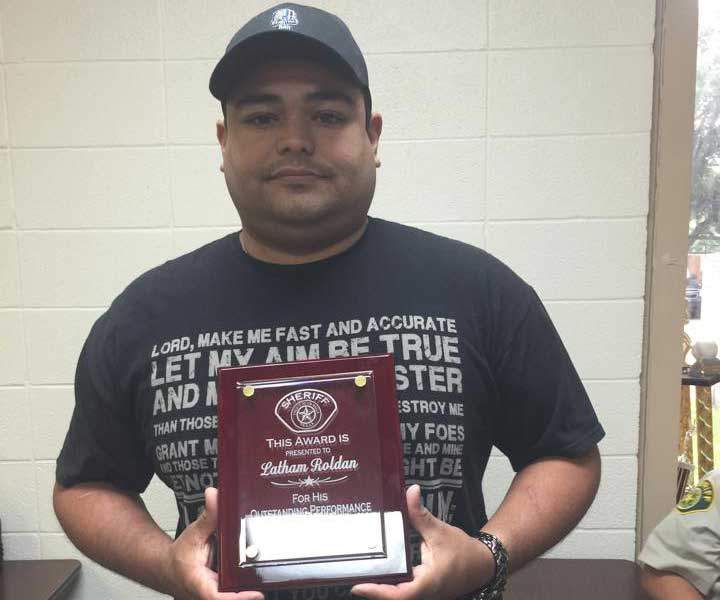 Former Deputy Roldan earned an award for his outstanding performance in May.