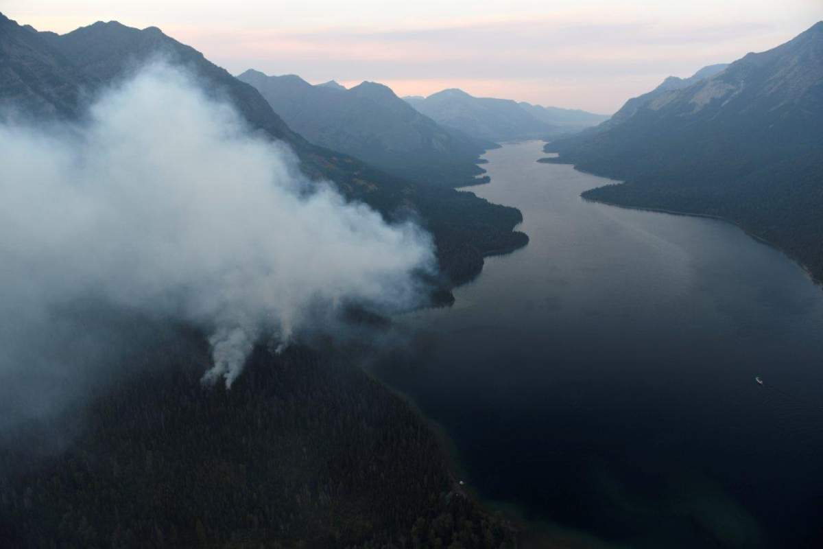 Officials managing wildfire near Waterton Lakes - image