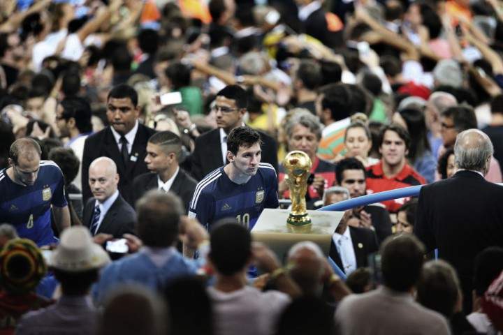 A photo from the FIFA World Cup taken by China's Bao Tailiang won first prize in the World Press Photo 2015 sports category.