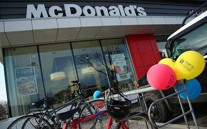 A McDonald's restaurant in Québec City, Canada.
