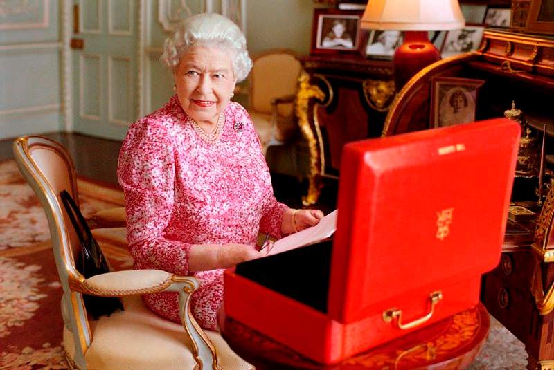 This photo made available on Tuesday Sept. 8, 2015, shows Britain's Queen Elizabeth II taken July 2015 and released by Buckingham Palace to mark the Queen becoming the longest reigning British monarch.