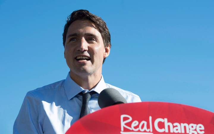Liberal Leader Justin Trudeau makes an announcement in downtown Vancouver, B.C., on Thursday, September 10, 2015. 