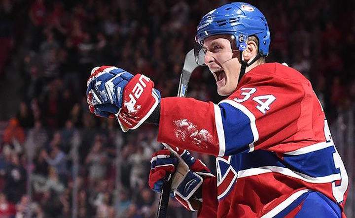 Michael McCarron looks to leave a lasting impression in Montreal. Pre-season game against Toronto, Tuesday, September 22, 2015.