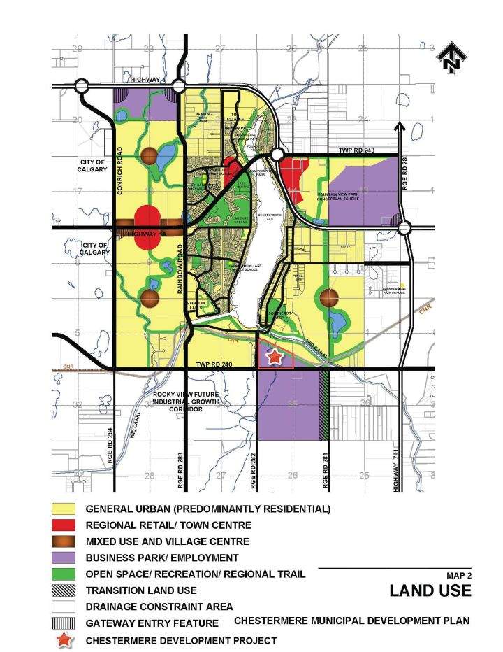 Chestermere map