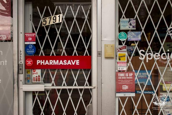 DrugSafeBC will see all community pharmacies store narcotic drugs in a time-delay safe. 