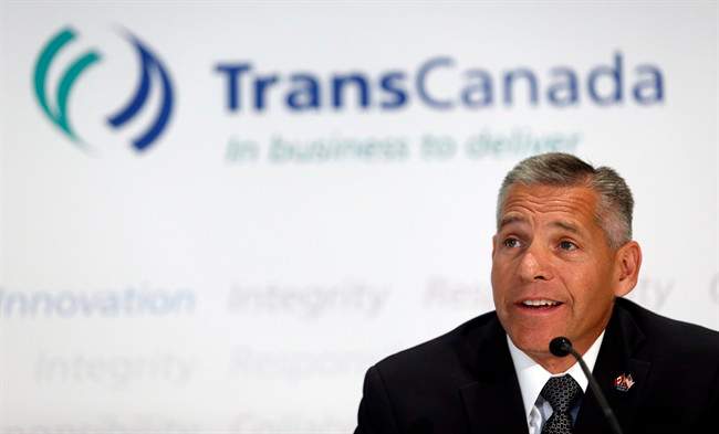 TransCanada CEO Russ Girling attends a news conference in Calgary, Alta., Thursday, Aug. 1, 2013. 