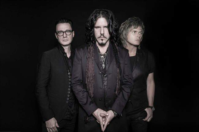 Members of The Tea Party (left to right) Stuart Chatwood, Jeff Martin and Jeff Burrows are shown in a handout photo. 